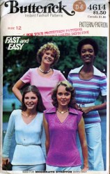 4614 70S CLOSE KNIT SS-LS T-SHIRT  TOPS EZ PATTERN 10, 14